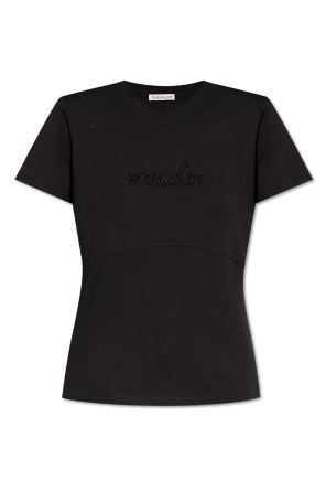 Versace T-shirt with shimmering crystals | Women's Clothing